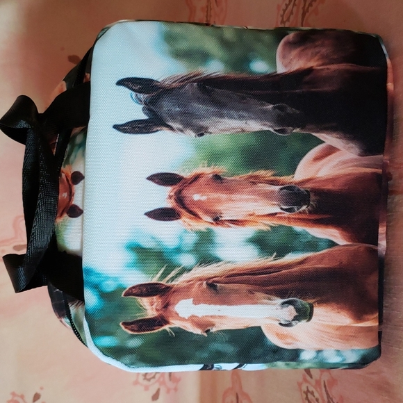 Horse Design Kids Backpack Set - Backpack, Insulated Lunch Bag & Pencil Case